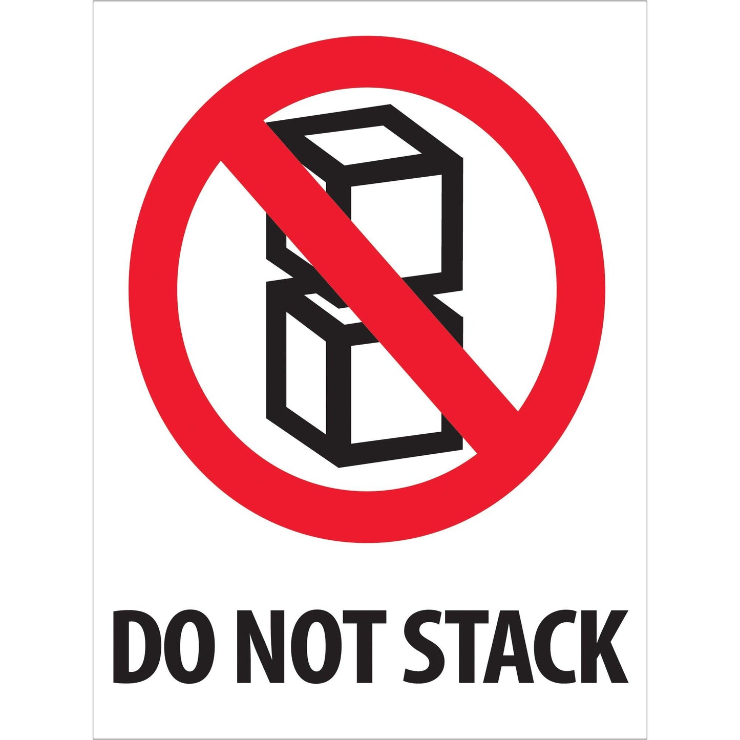 3 x 4" - "Do Not Stack" Labels - DL4481