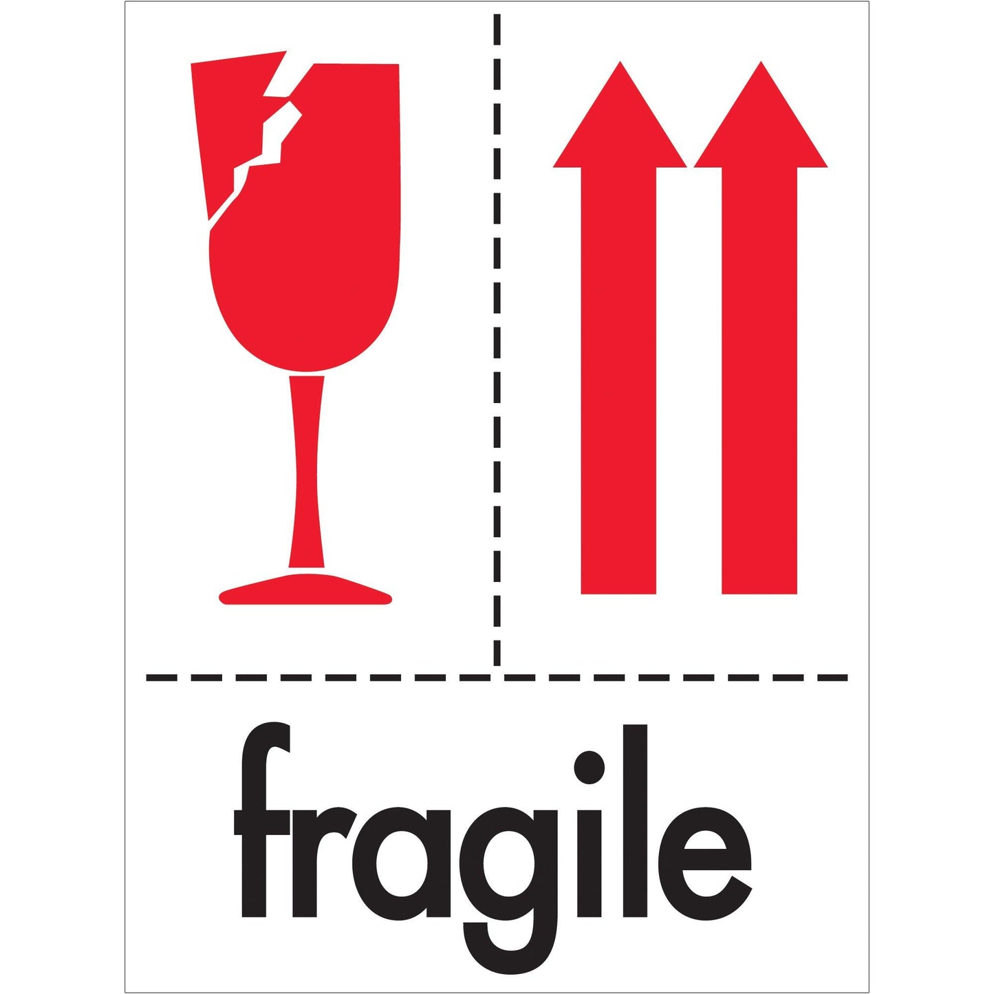 3 x 4" - "Fragile" Labels - IPM301