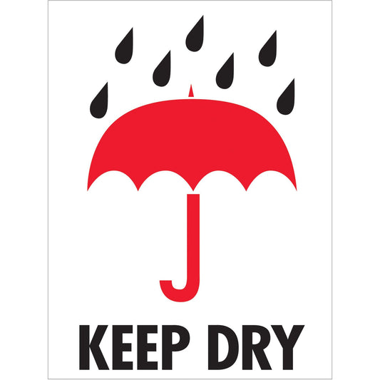 3 x 4" - "Keep Dry" Labels - IPM303