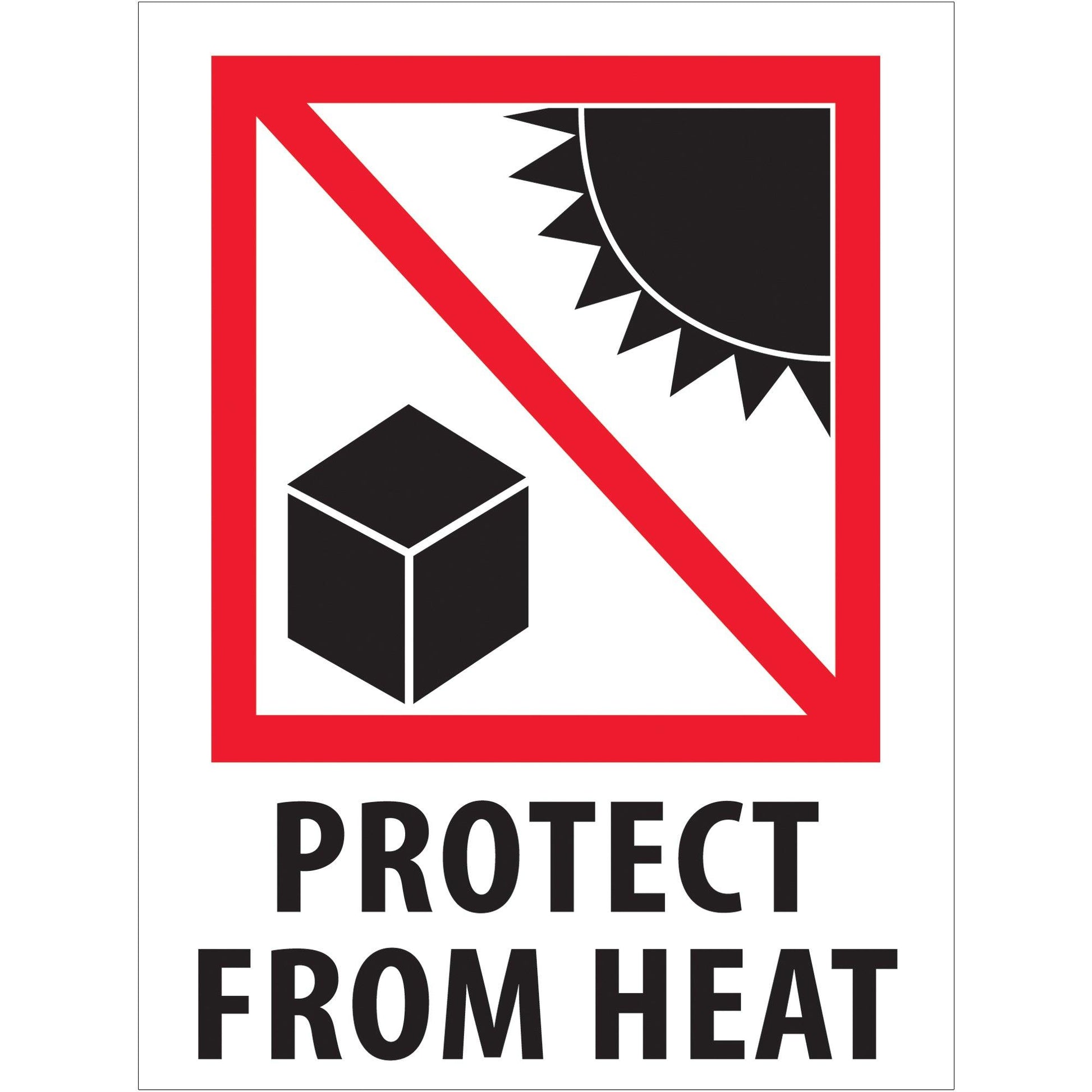 3 x 4" - "Protect from Heat" Labels - IPM304