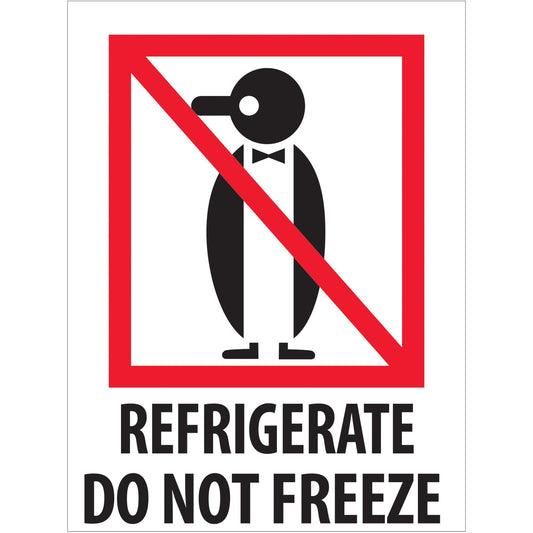 3 x 4" - "Refrigerate - Do Not Freeze" Labels - IPM315