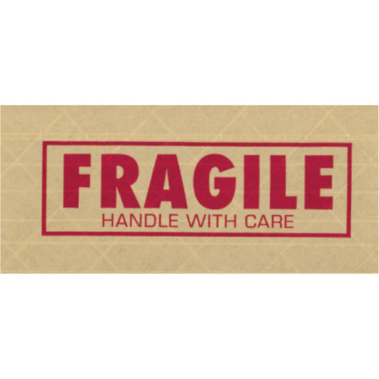 3" x 450' "Fragile" Tape Logic® #7500 Messaged Reinforced Water Activated Tape - T9077500F