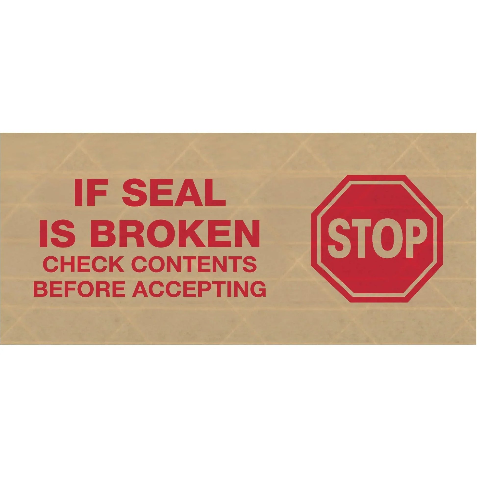 3" x 450' "Stop" Tape Logic® #7500 Messaged Reinforced Water Activated Tape - T9077500RA Box Packaging Partner