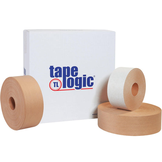 3" x 450' White Tape Logic® #7500 Reinforced Water Activated Tape - T9077500W