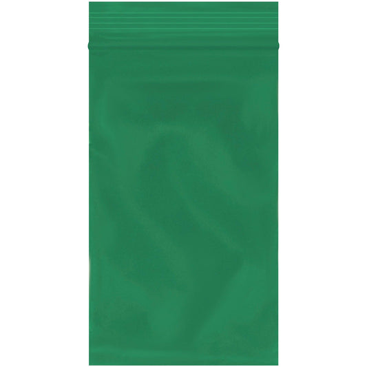 3 x 5" - 2 Mil Green Reclosable Poly Bags - PB3550G