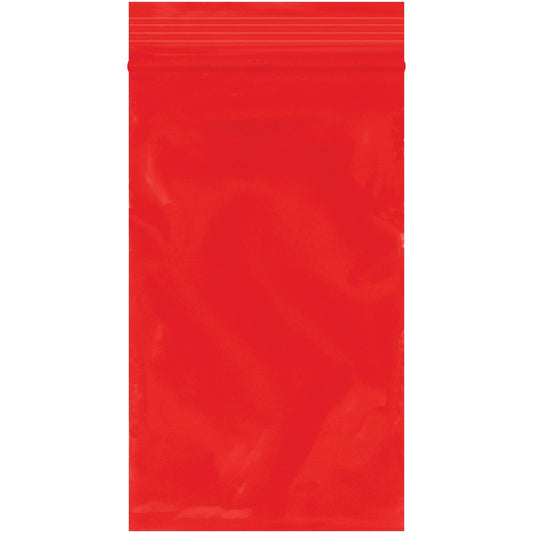 3 x 5" - 2 Mil Red Reclosable Poly Bags - PB3550R