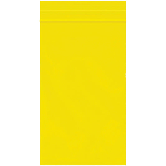 3 x 5" - 2 Mil Yellow Reclosable Poly Bags - PB3550Y