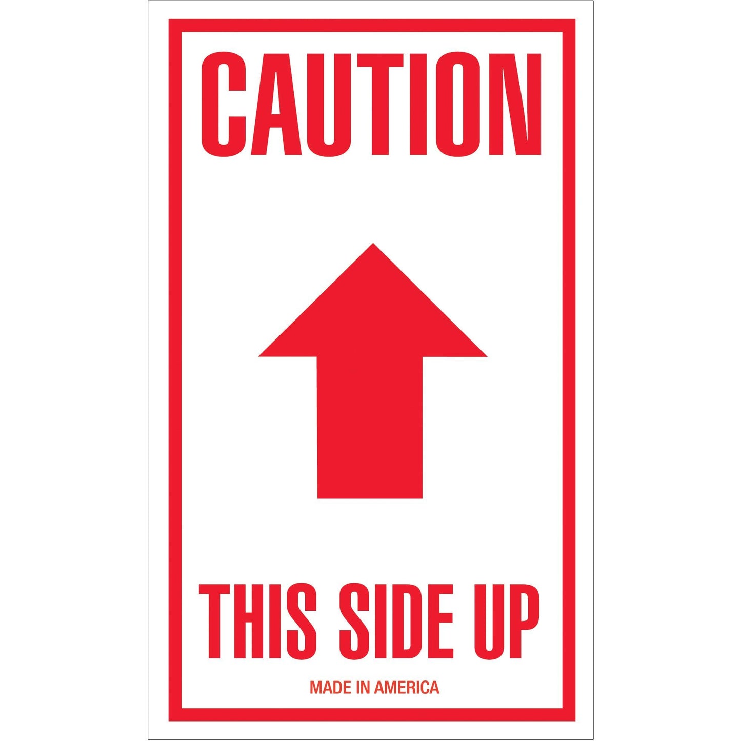 3 x 5" - "Caution - This Side Up" Arrow Labels - SCL515