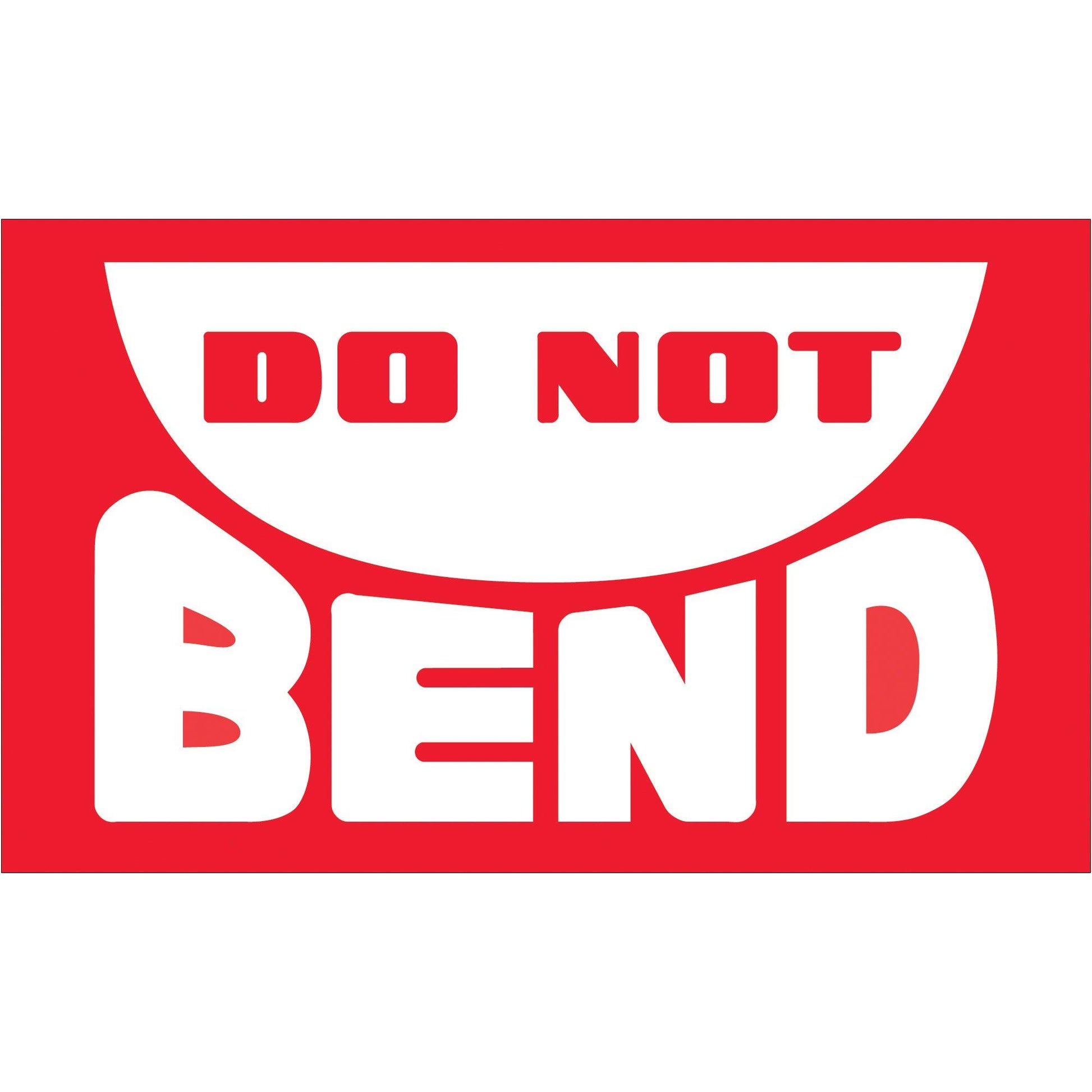 3 x 5" - "Do Not Bend" Labels - DL1400