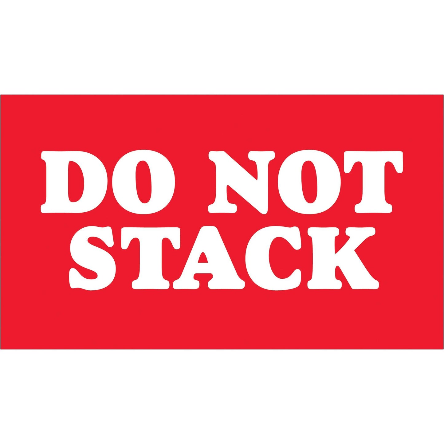 3 x 5" - "Do Not Stack" Labels - SCL604