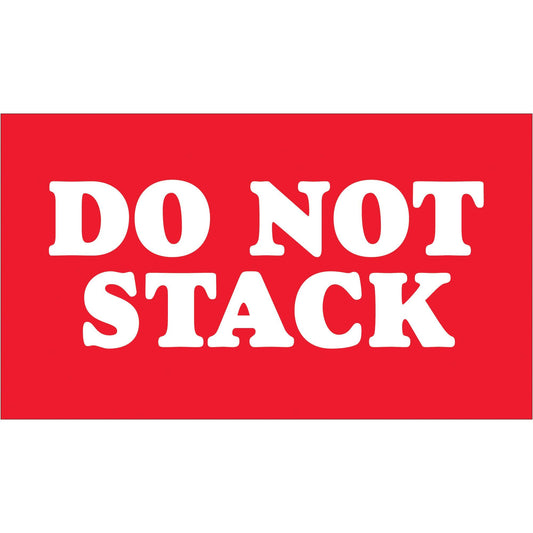 3 x 5" - "Do Not Stack" Labels - SCL604