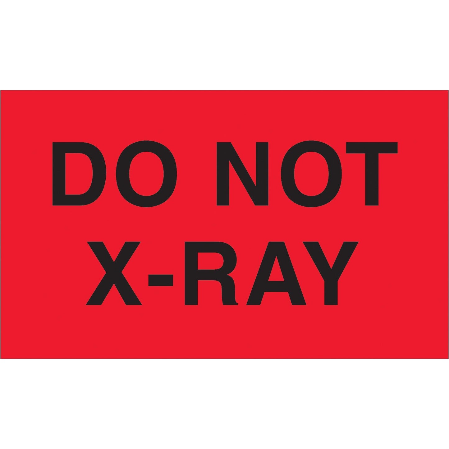 3 x 5" - "Do Not X-Ray" (Fluorescent Red) Labels - DL2361