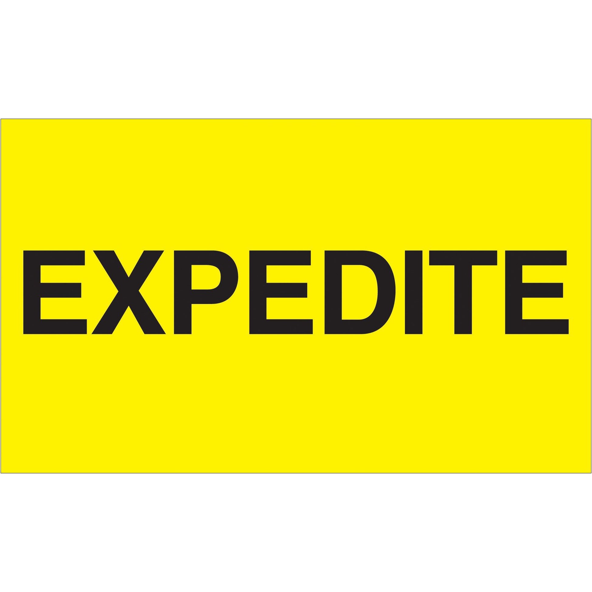 3 x 5" - "Expedite" (Fluorescent Yellow) Labels - DL2381