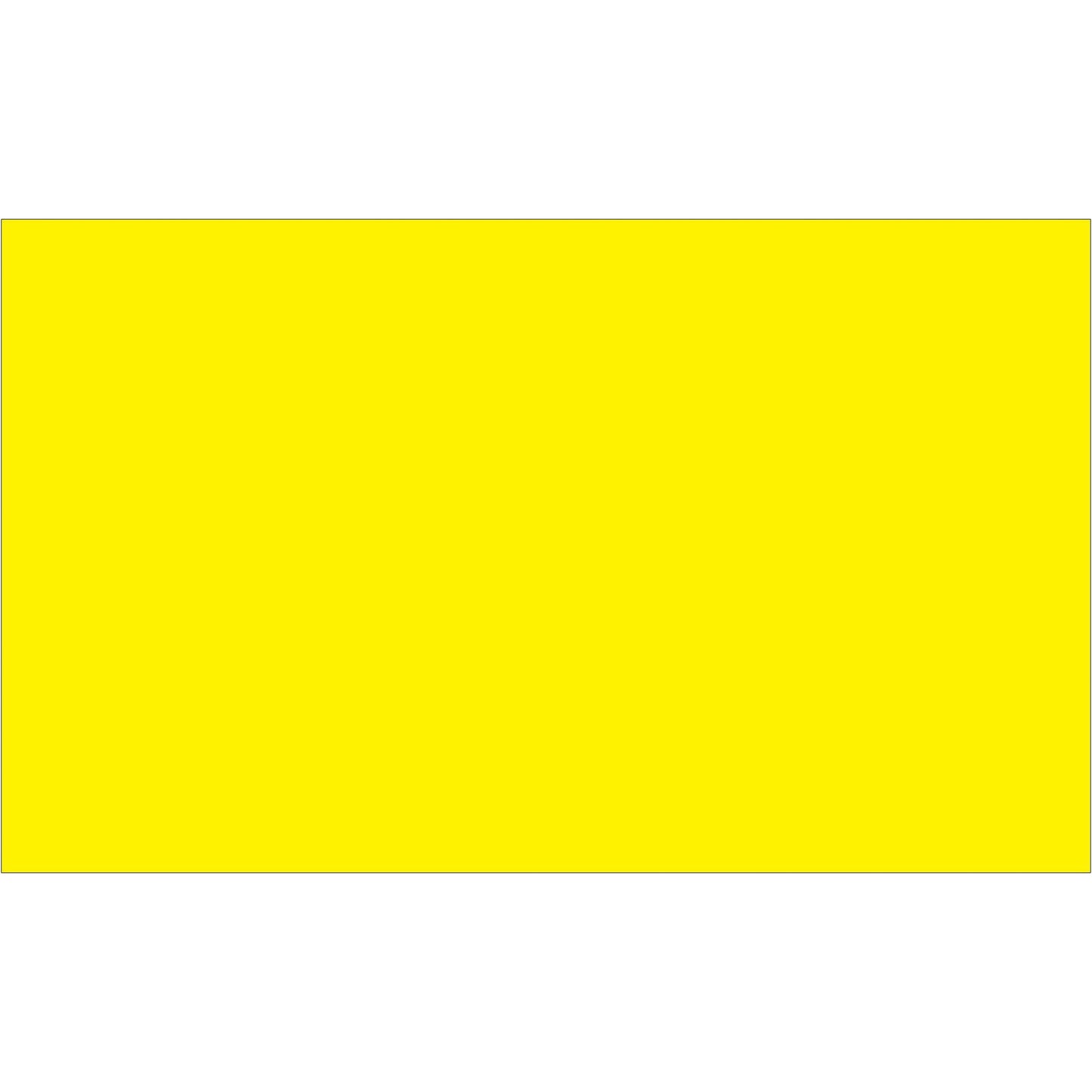 3 x 5" Fluorescent Yellow Inventory Rectangle Labels - DL632L