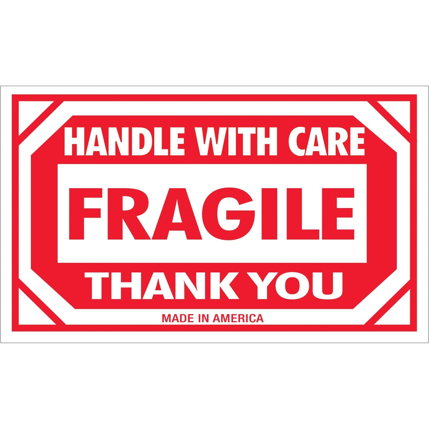 3 x 5" - "Fragile - Handle With Care" Labels - SCL536