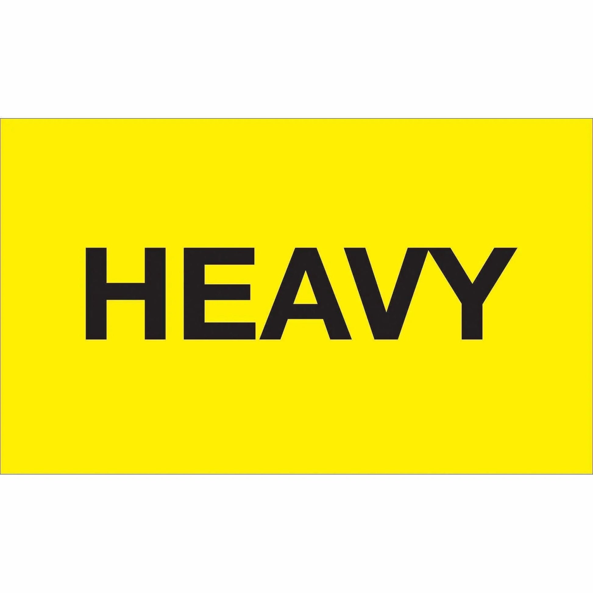 3 x 5" - " Heavy" (Fluorescent Yellow) Labels - DL3391 Box Packaging Partner