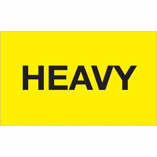 3 x 5" - " Heavy" (Fluorescent Yellow) Labels - DL3391