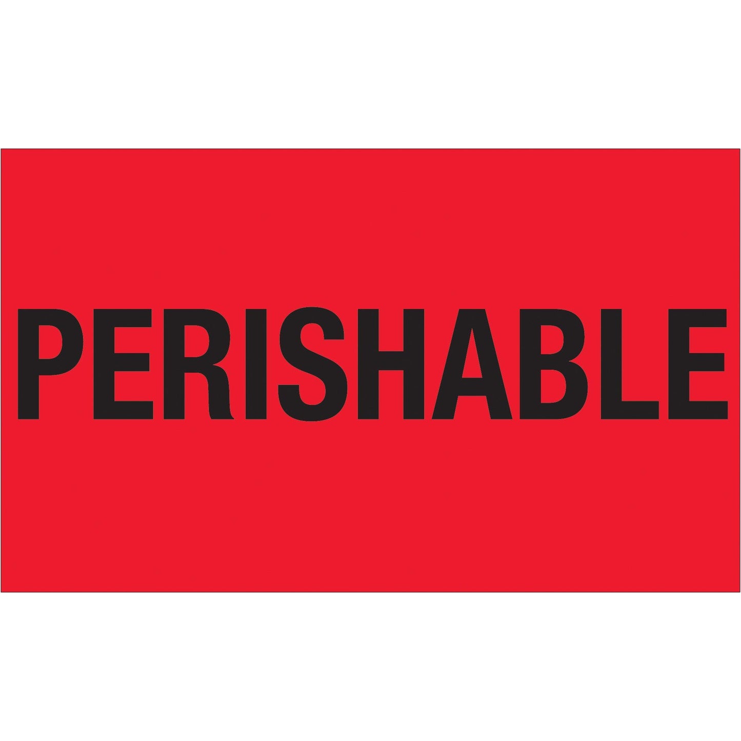 3 x 5" - "Perishable" (Fluorescent Red) Labels - DL1328