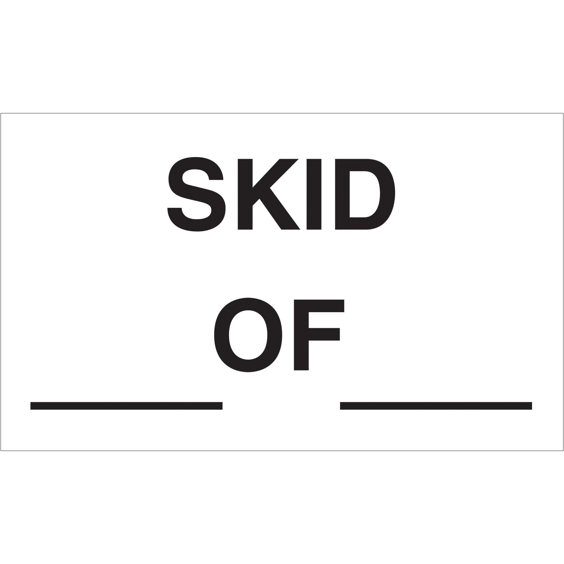 3 x 5" - "Skid___ of ___" Labels - DL3521