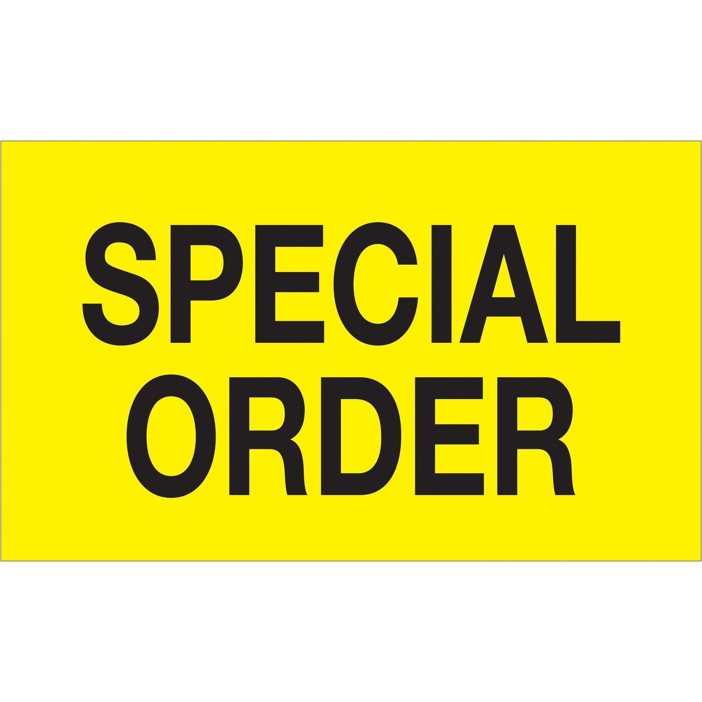 3 x 5" - "Special Order" (Fluorescent Yellow) Labels - DL1168