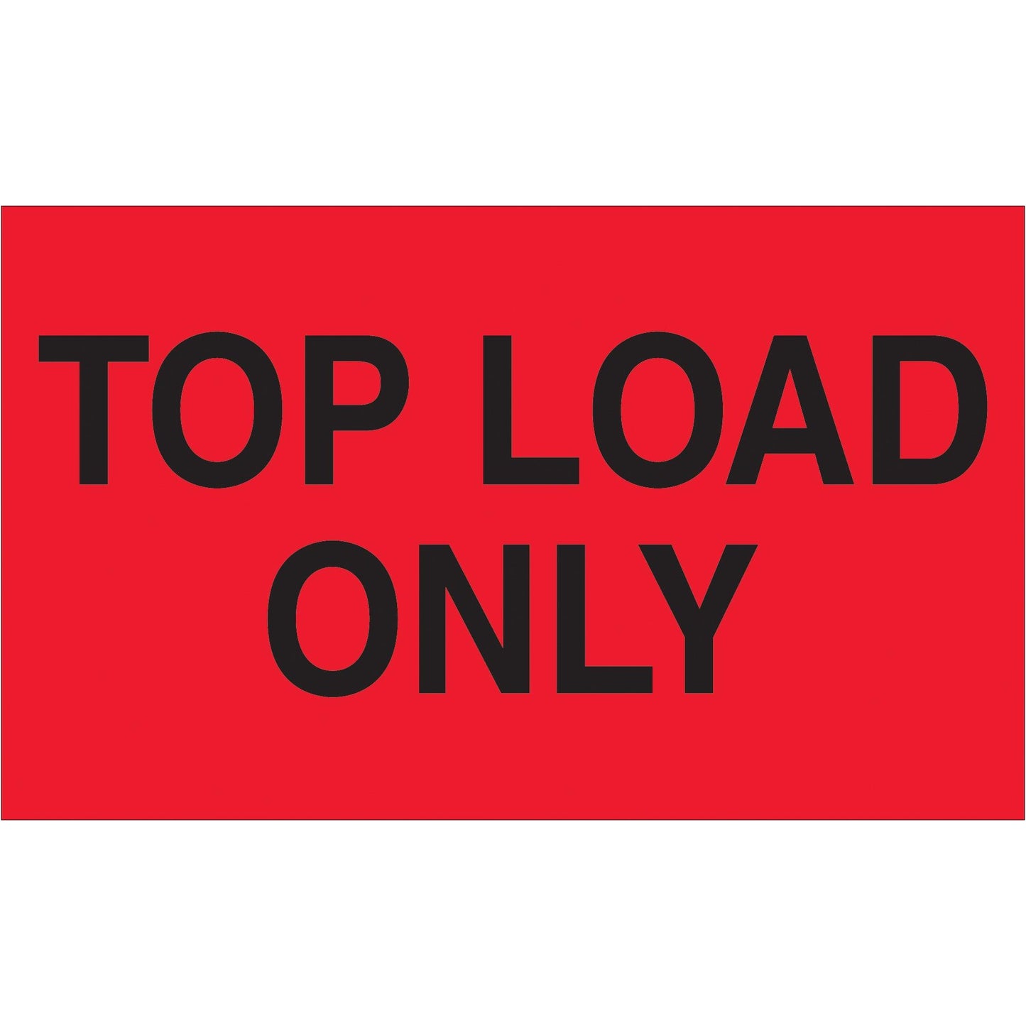 3 x 5" - "Top Load Only" (Fluorescent Red) Labels - DL2681