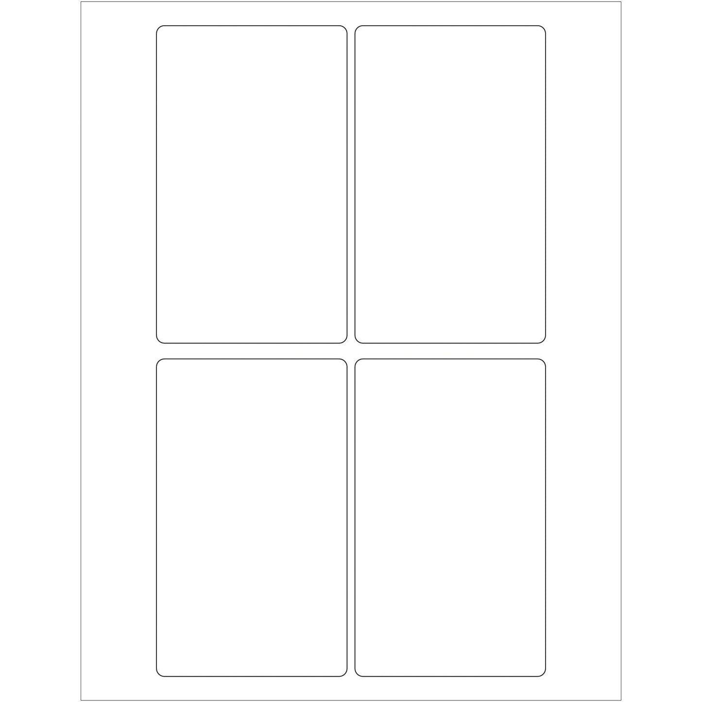 3 x 5" White Rectangle Laser Labels - LL117