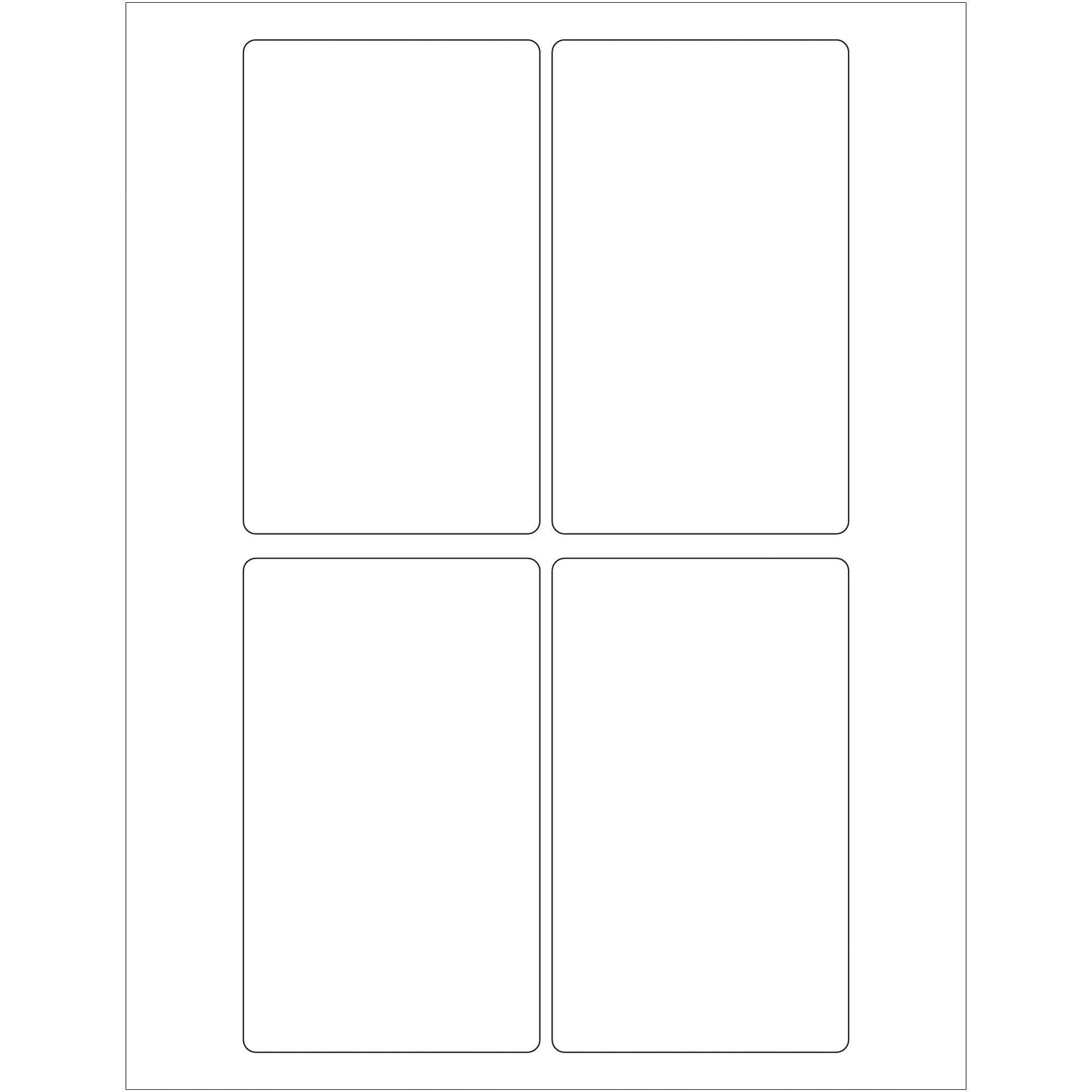 3 x 5" White Rectangle Laser Labels - LL117