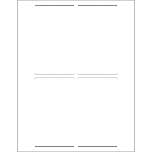 3 x 5" White Rectangle Laser Labels - LL117