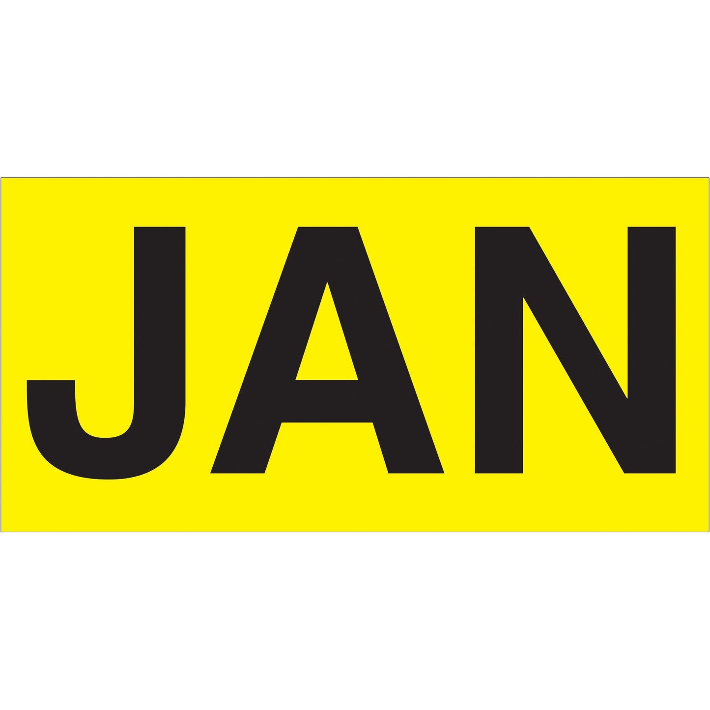 3 x 6" - "JAN" (Fluorescent Yellow) Months of the Year Labels - DL6702