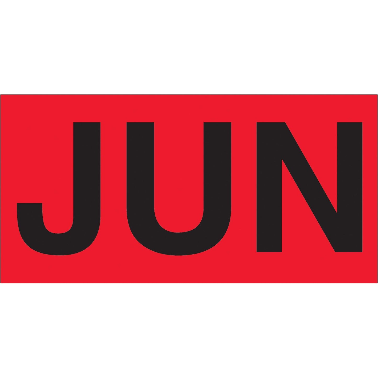 3 x 6" - "JUN" (Fluorescent Red) Months of the Year Labels - DL6802