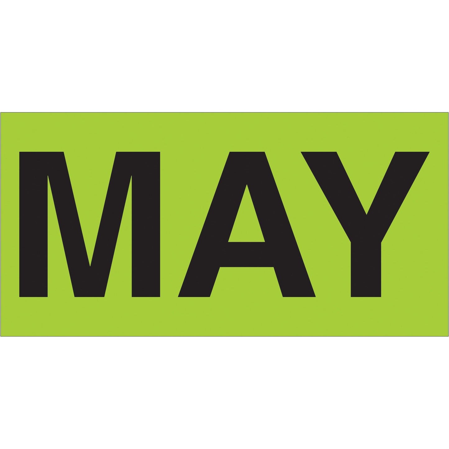 3 x 6" - "MAY" (Fluorescent Green) Months of the Year Labels - DL6782