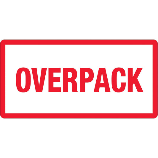 3 x 6" - "Overpack" Labels - DL1374