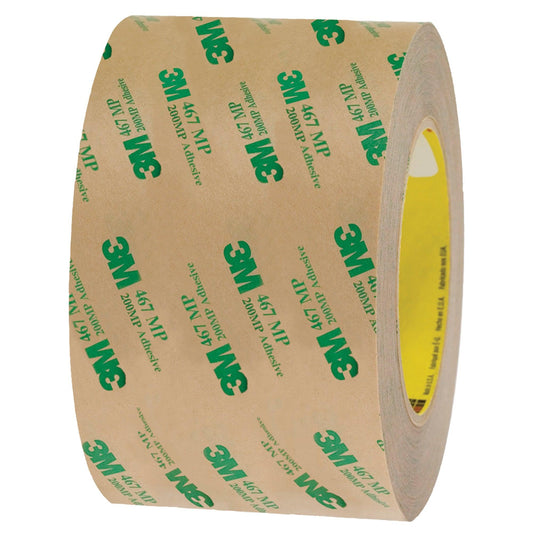 3" x 60 yds. 3M™ 467MP Adhesive Transfer Tape Hand Rolls - T967467MP