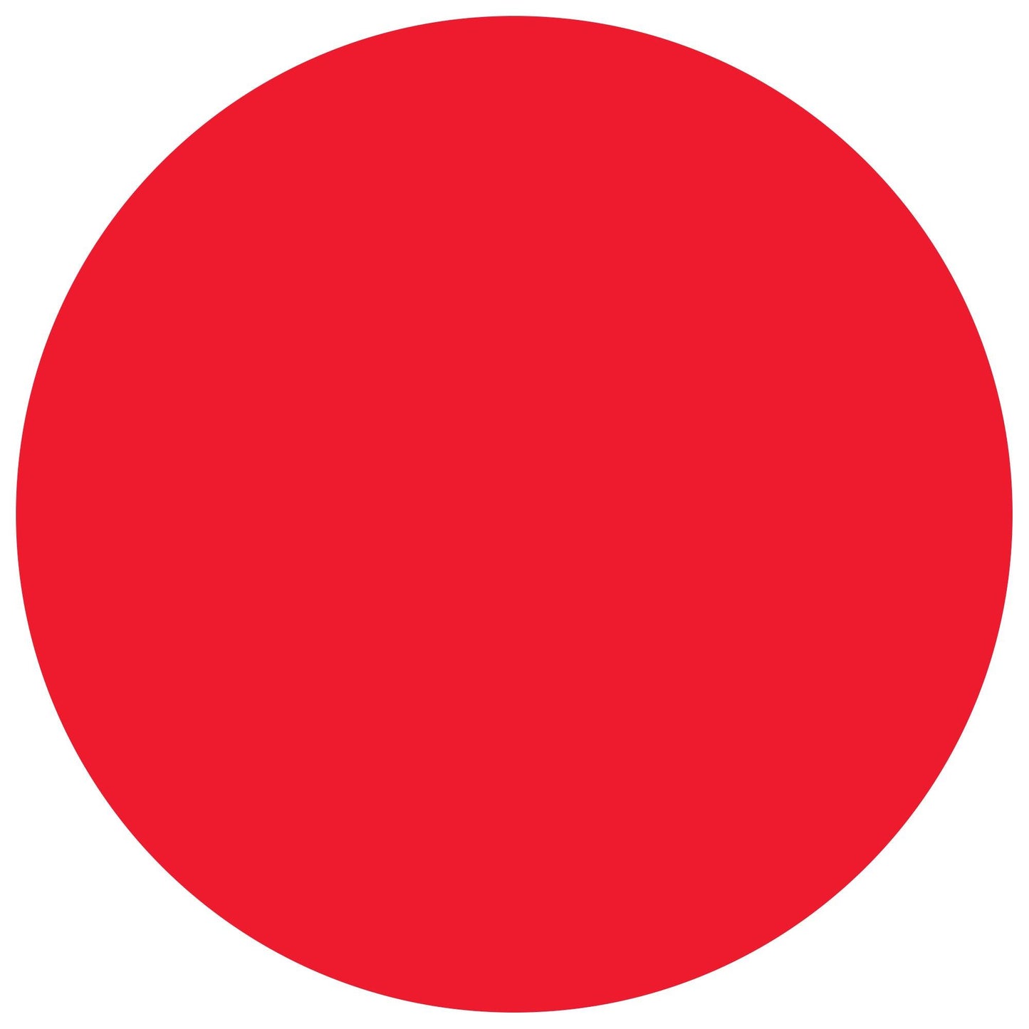 3/4" Circles - Fluorescent Red Removable Labels - DL1388FR