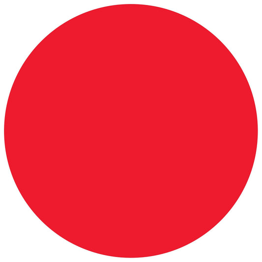 3/4" Circles - Fluorescent Red Removable Labels - DL1388FR