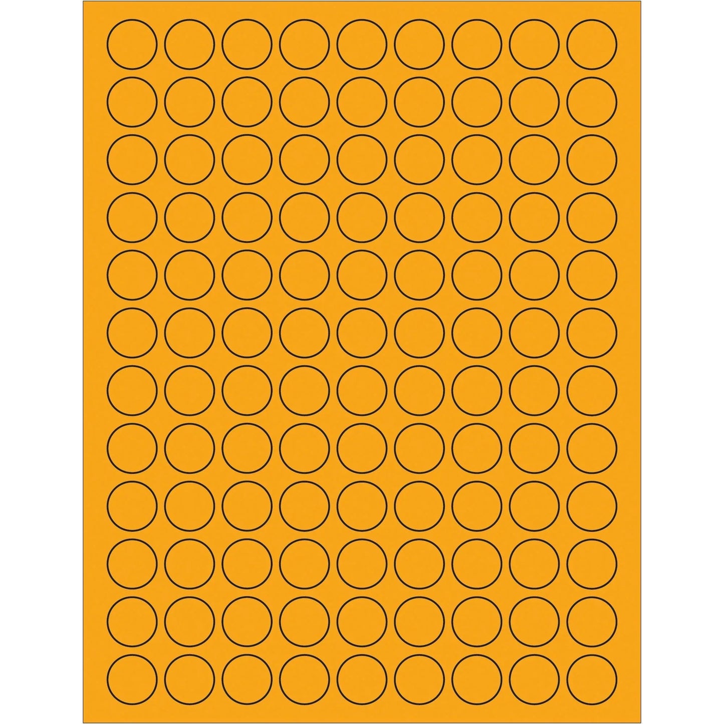 3/4" Fluorescent Orange Circle Laser Labels - LL190OR Box Packaging Partner