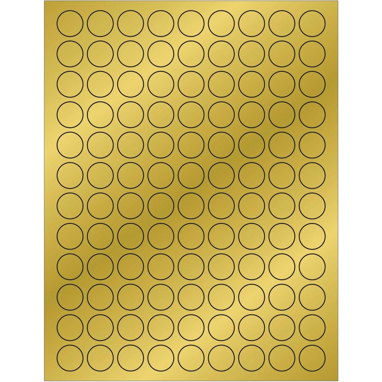 3/4" Gold Foil Circle Laser Labels - LL215GD Box Packaging Partner