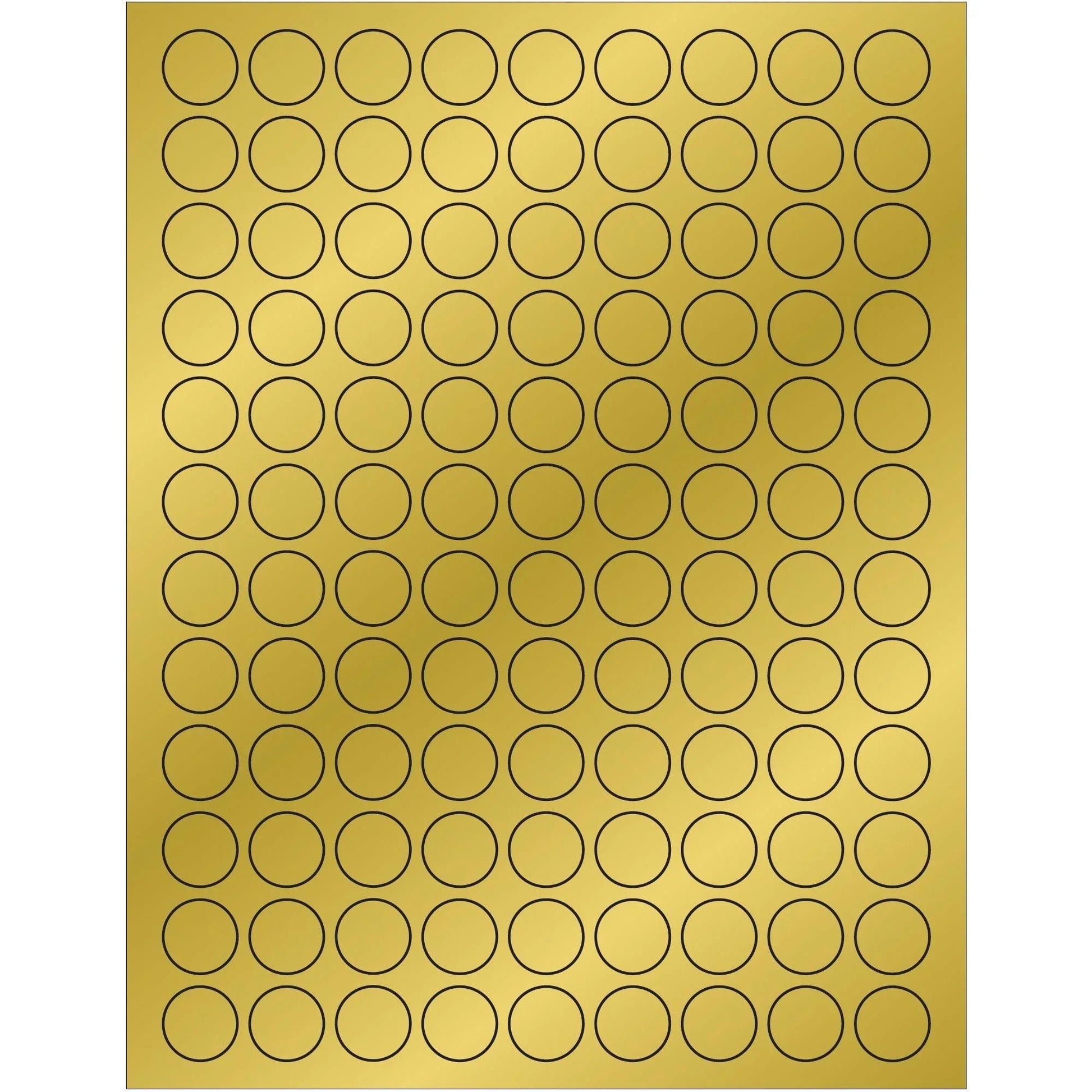 3/4" Gold Foil Circle Laser Labels - LL215GD Box Packaging Partner
