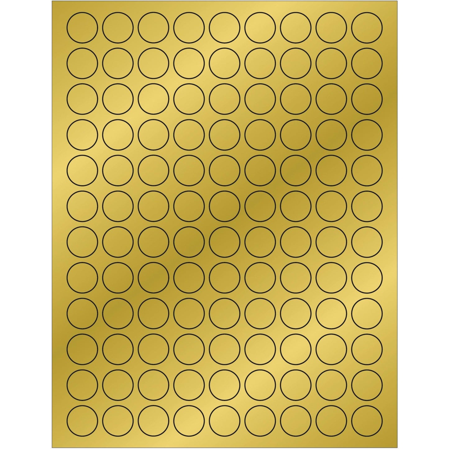 3/4" Gold Foil Circle Laser Labels - LL215GD