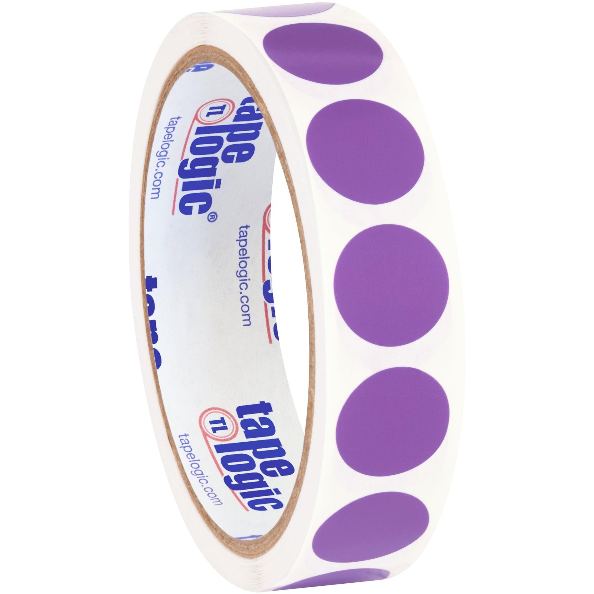 3/4" Purple Inventory Circle Labels - DL610M