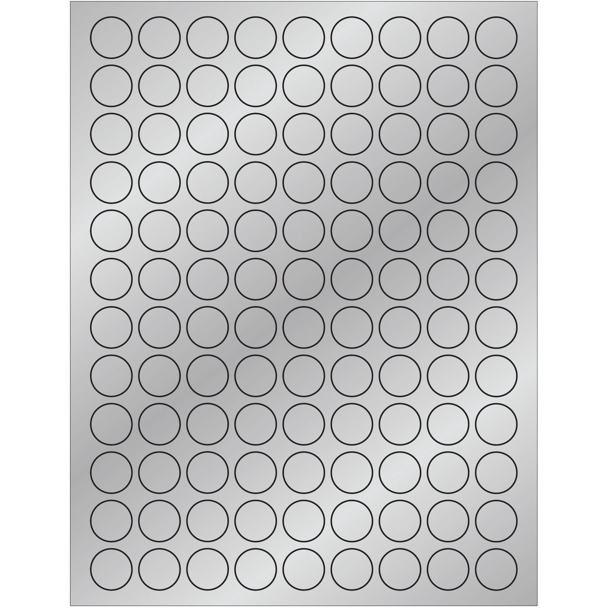 3/4" Silver Foil Circle Laser Labels - LL215SR