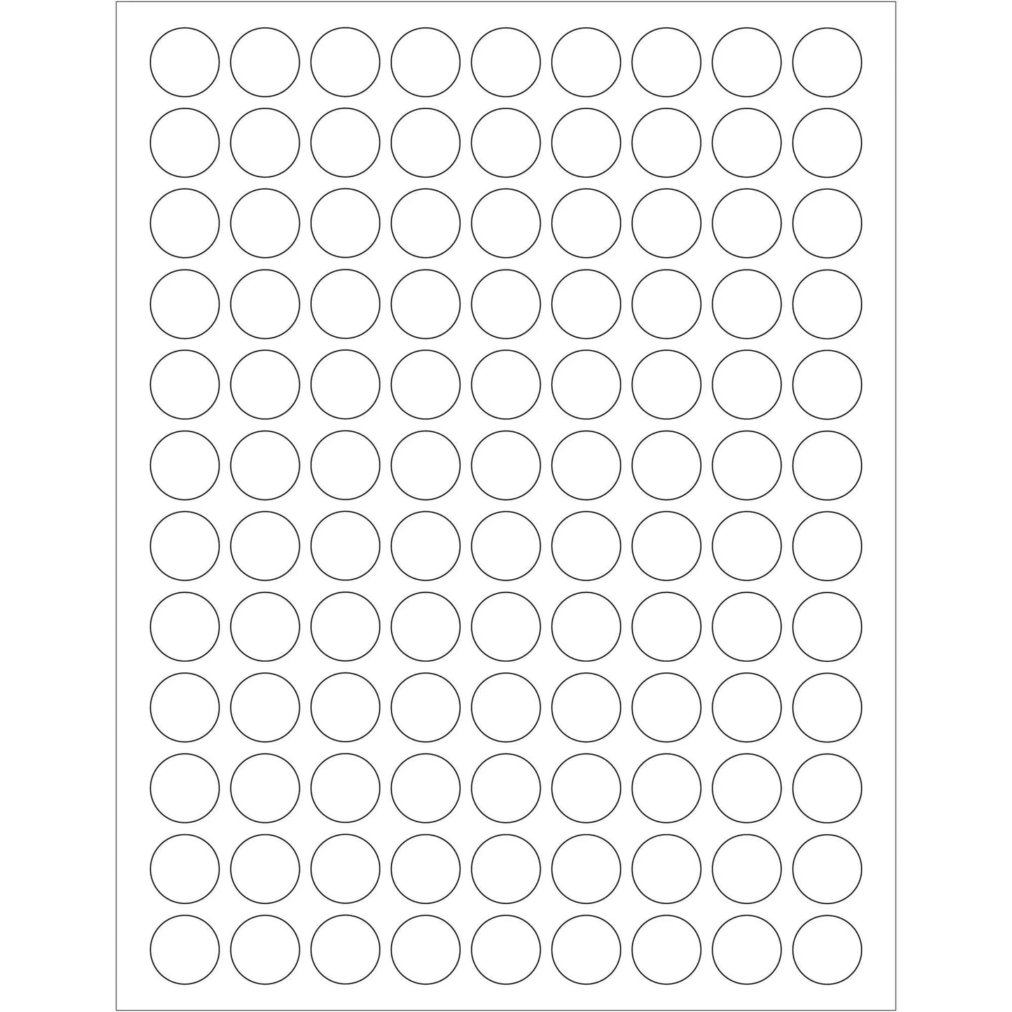 3/4" White Removable Circle Laser Labels - LL294 Box Packaging Partner