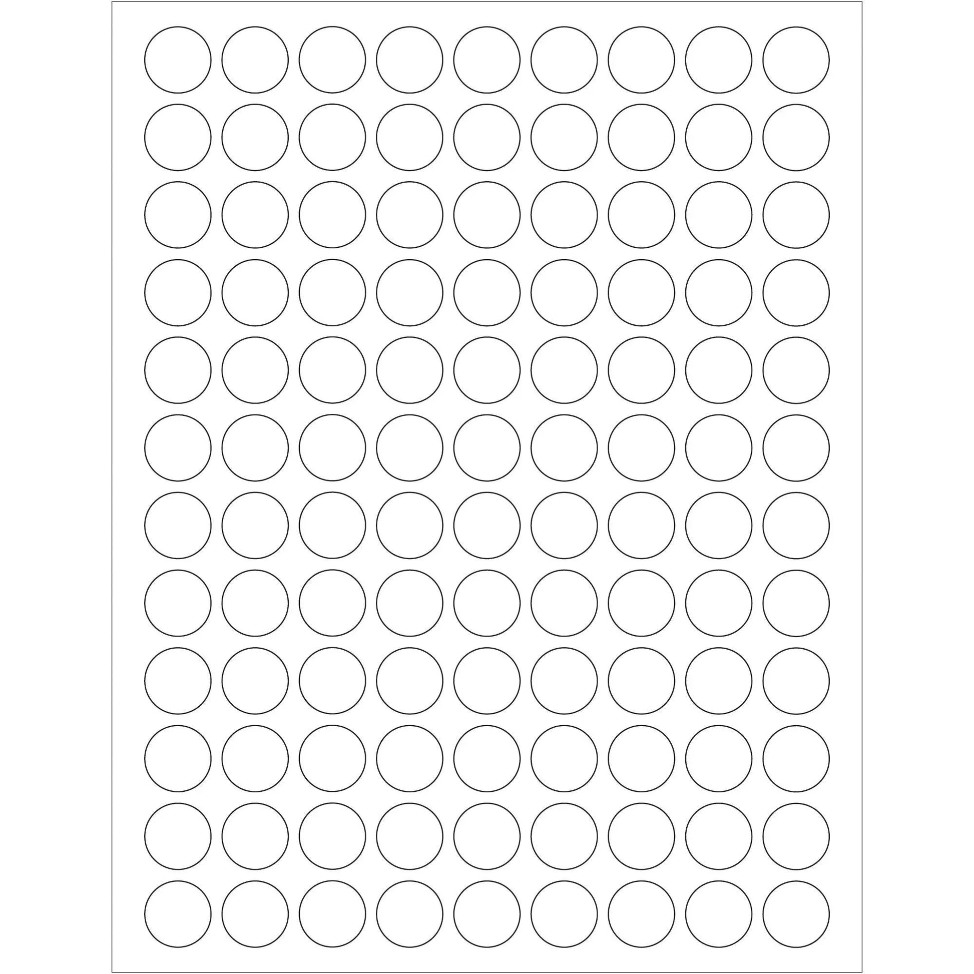 3/4" White Removable Circle Laser Labels - LL294 Box Packaging Partner