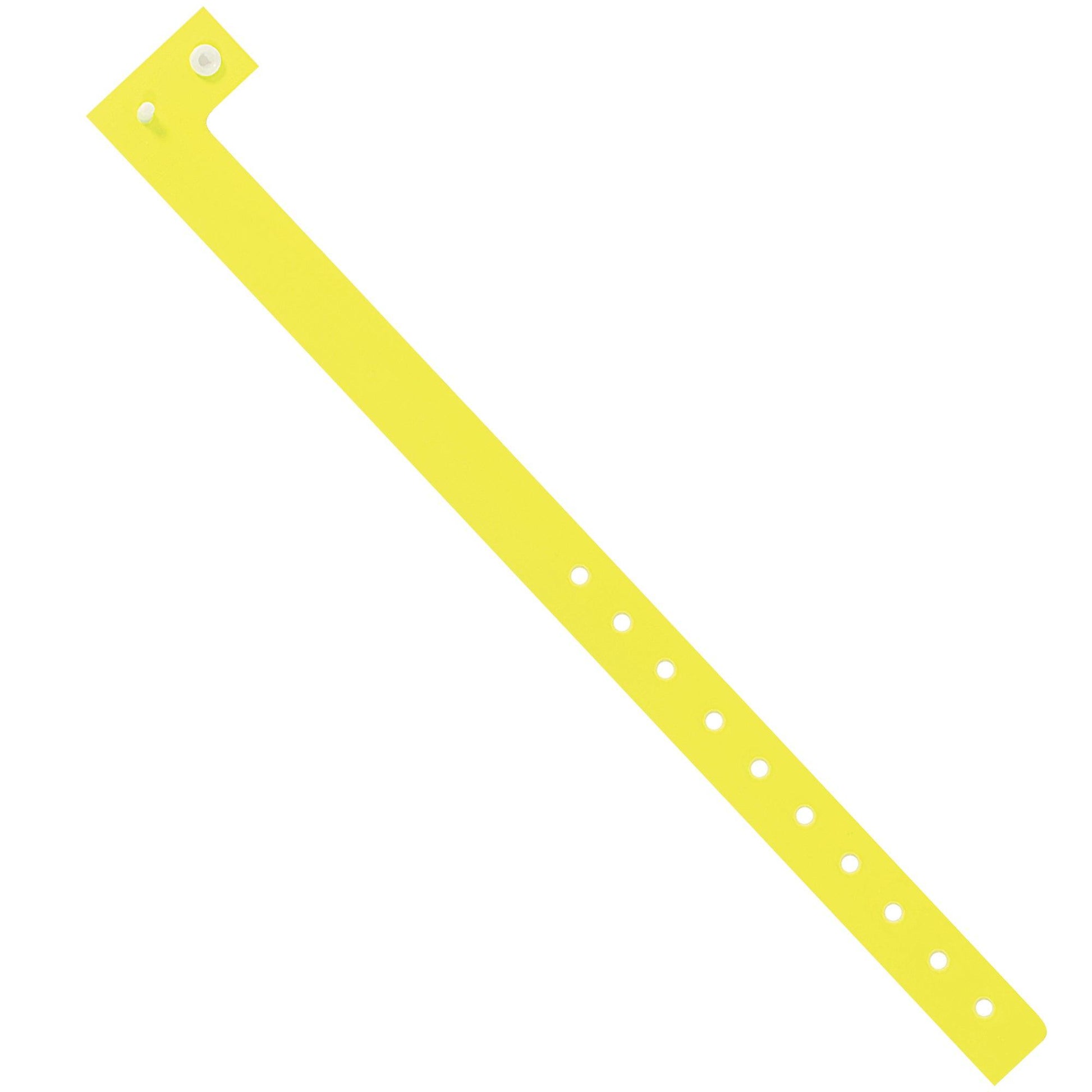 3/4" x 10" Day-Glo Yellow Plastic Wristbands - WR120YE