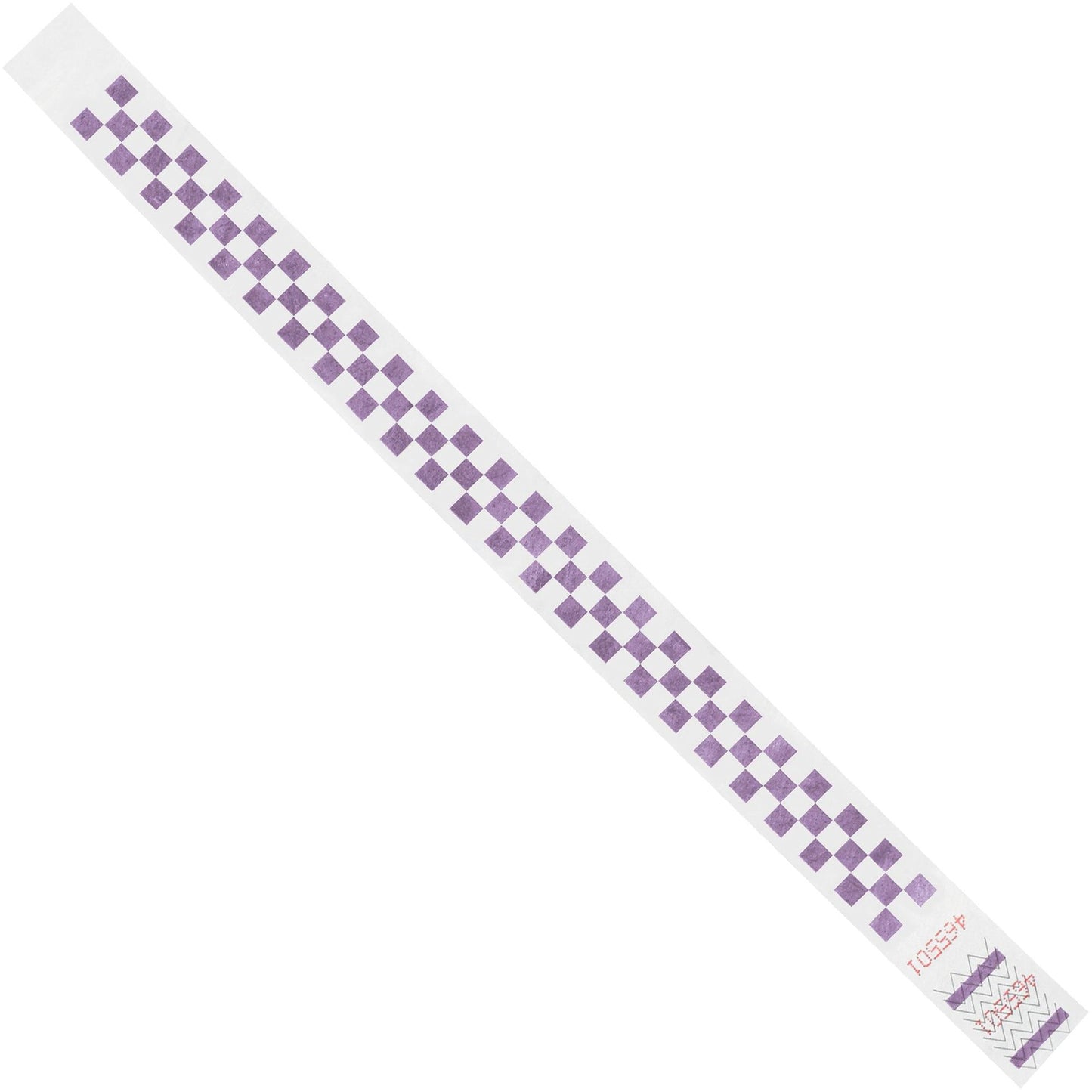 3/4 x 10" Purple Checkerboard Tyvek® Wristbands - WR103PL