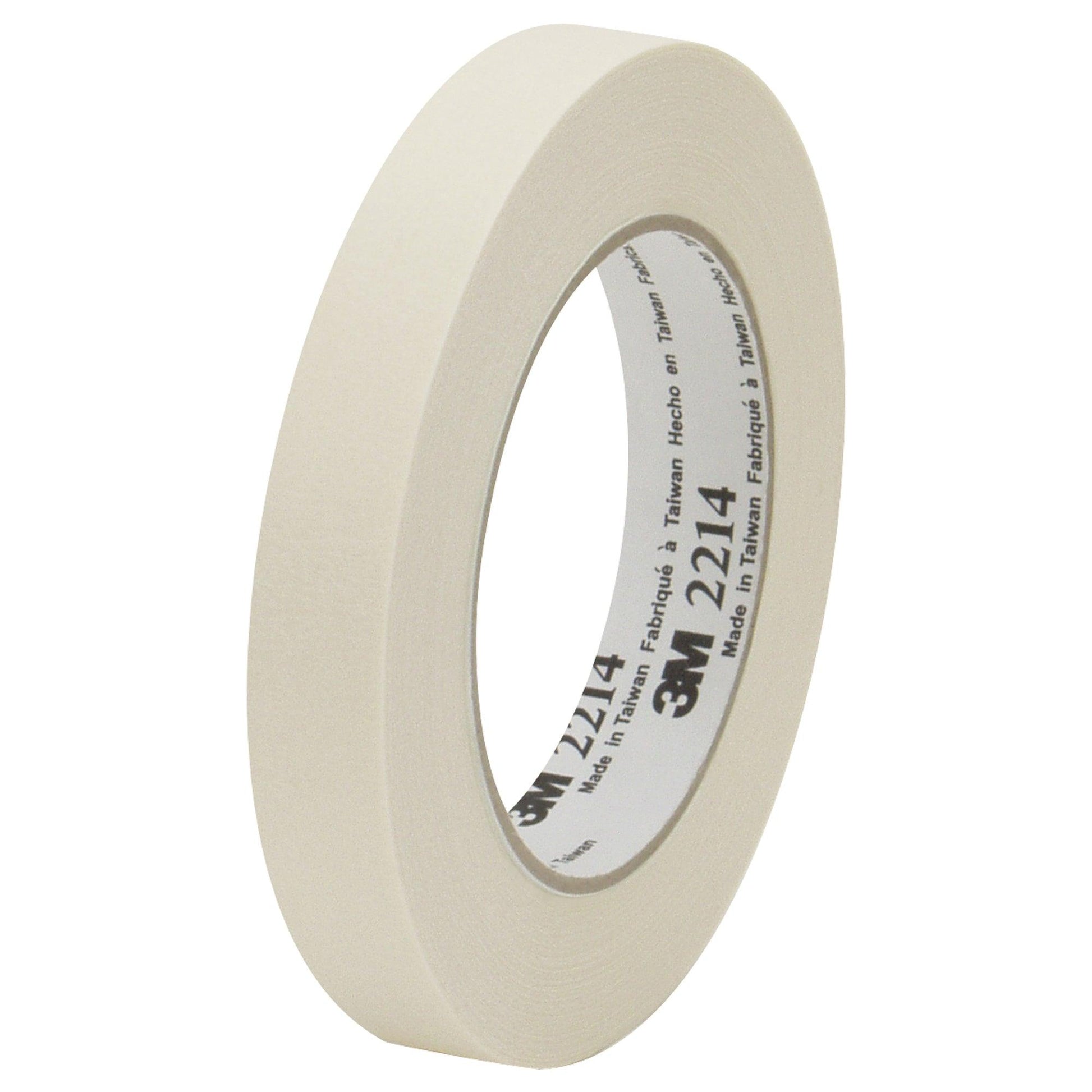 3/4" x 60 yds. 3M Paper Masking Tape 2214 - T9342214