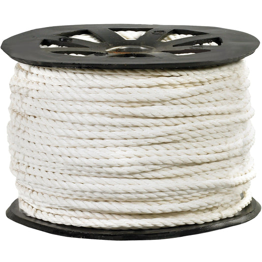 3/8", 2,450 lb, White Twisted Polypropylene Rope - TWR107