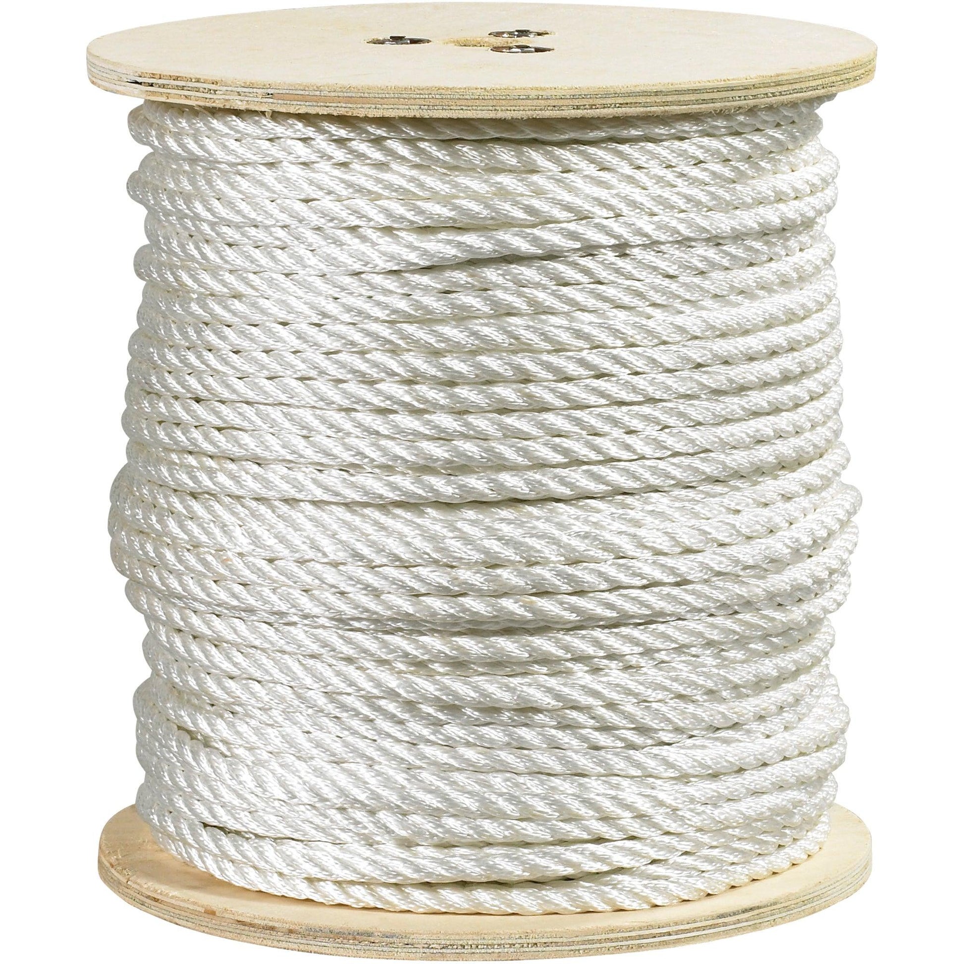 3/8", 2,900 lb, White Twisted Polyester Rope - TWR137