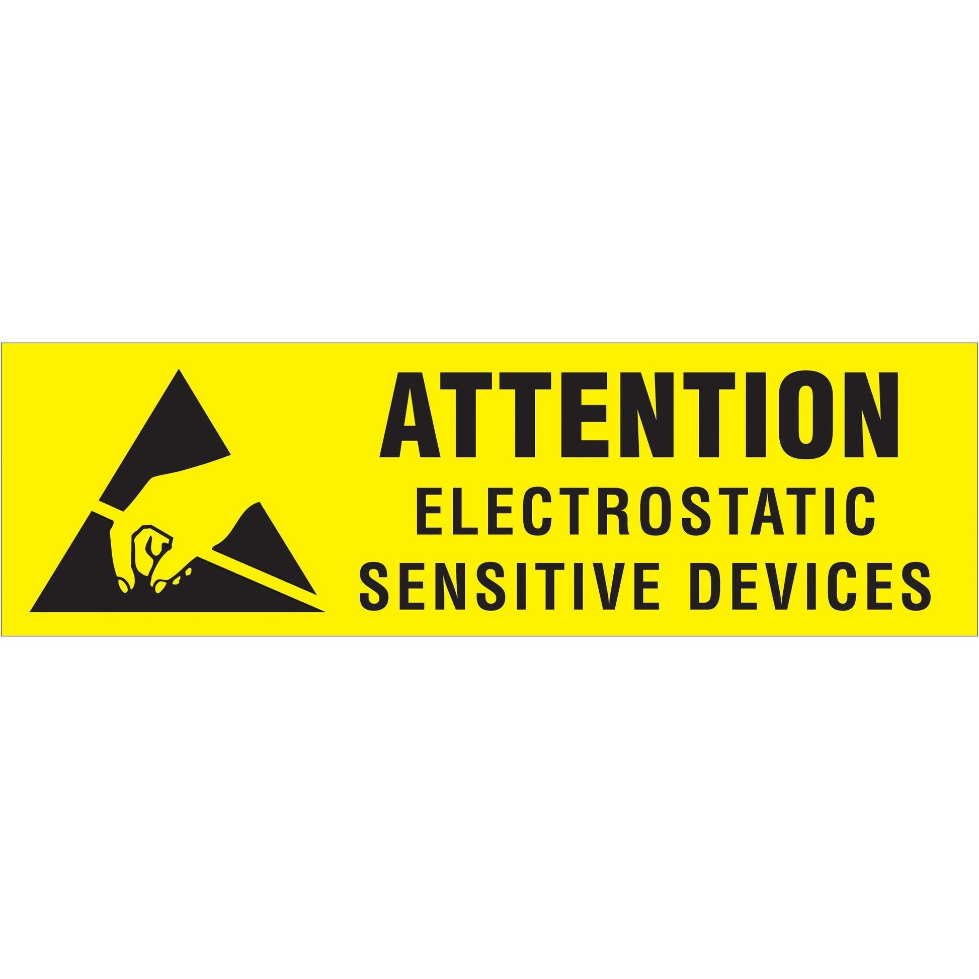 3/8 x 1 1/4" - "Electrostatic Sensitive Devices" Labels - DL9020