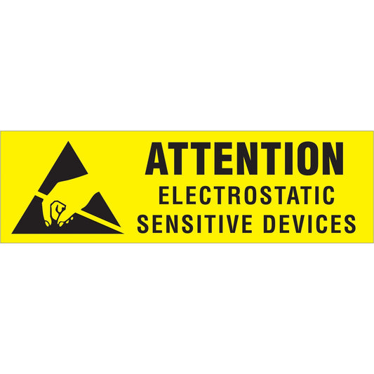 3/8 x 1 1/4" - "Electrostatic Sensitive Devices" Labels - DL9020